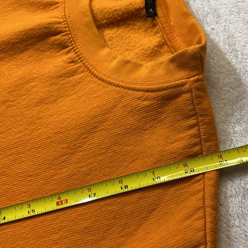 Zara ✨ Orange Cropped Crew Neck Sweatshirt Size Large - Picture 4 of 5